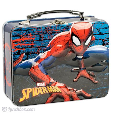 spiderman steel lunch box|spider-man boys lunch box.